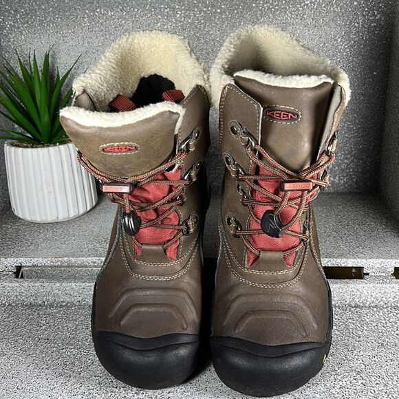 Keen Insulated Leather Waterproof Winter Boots Shoes Size 6 - Picture 4 of 10